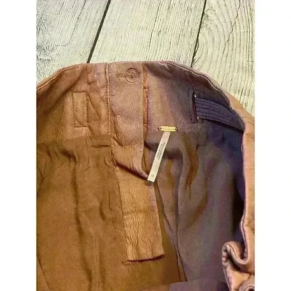 Free People Women's Payton Paperbag‎ Mini Skirt 10 Mauve Swoon #OB1053690 Boho